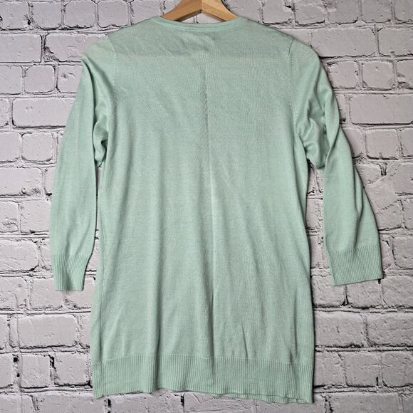 Tommy Bahama Silk Cashmere Mint Green Small Button Cardigan Sweater Size Medium - Picture 7 of 9